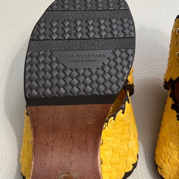 Pons Quintana Women’s Platform Leather Woven Sandal - Made in Spain - EU 39/US 8 - Picture 7 of 9